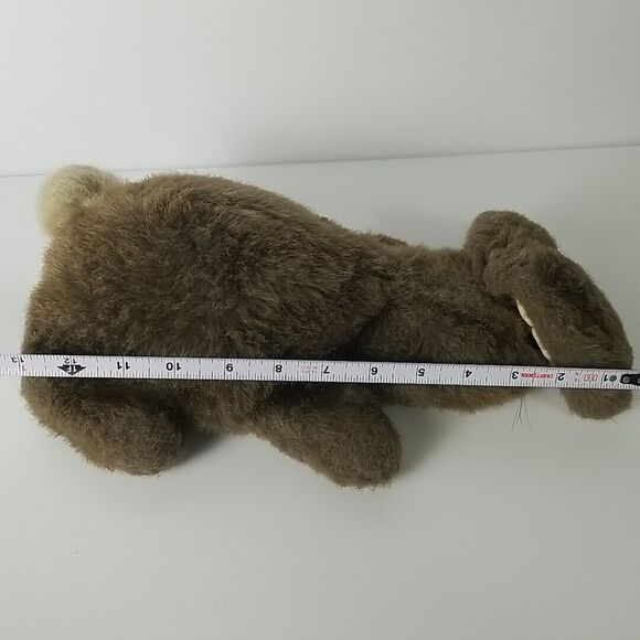 Vintage DAKIN Rabbit Hand Puppet 12in Full Body Fuzzy Brown Bunny 1985 Korea - Picture 9 of 9
